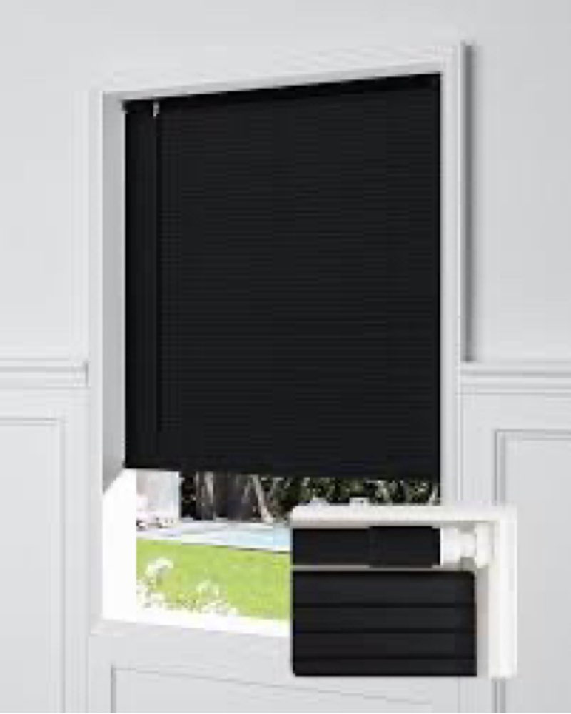 UNISHADES No Drill Blinds for Windows 1" Vinyl L-Shaped Slats Cordless Mini Blinds for Home, 39" W ×