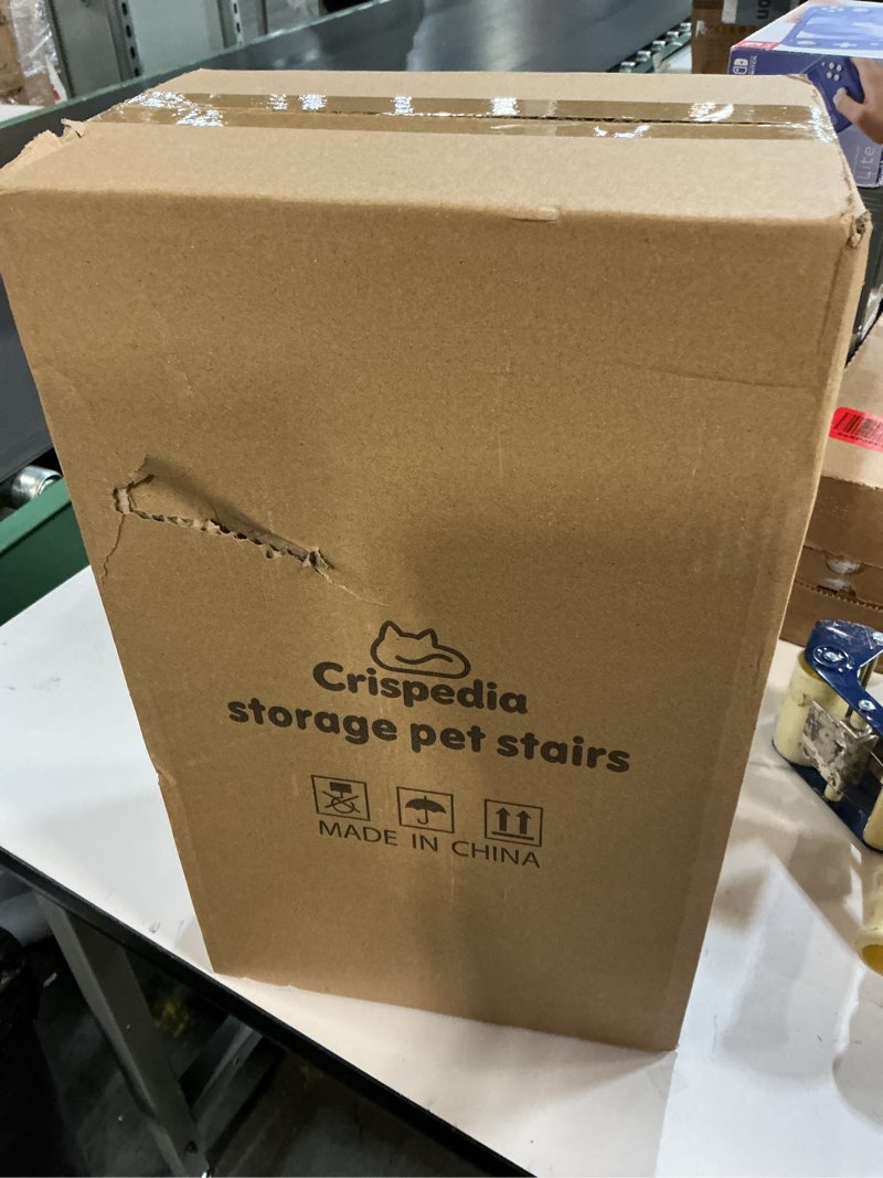 Dog Stairs with Storage, Foldable Dog Steps for Bed, Non-Slip Pet Steps for Small Dogs, Collapsible Sturdy Pet Ramp for Small or Large Dogs, Hold Up to 200 lbs (28.5x17x16.5 inch, Grey, 3) Grey 3 28.5x17x16.5 inch