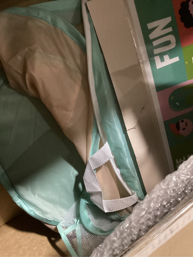 Condition photo showing Good Condition for UTEX 3 in 1 Pop Up Play Tent with Tunnel, Ball Pit for Kids, Boys, Girls, Babies and Toddlers, Indoor/Outdoor Playhouse Pink/ Green & Ball Pit