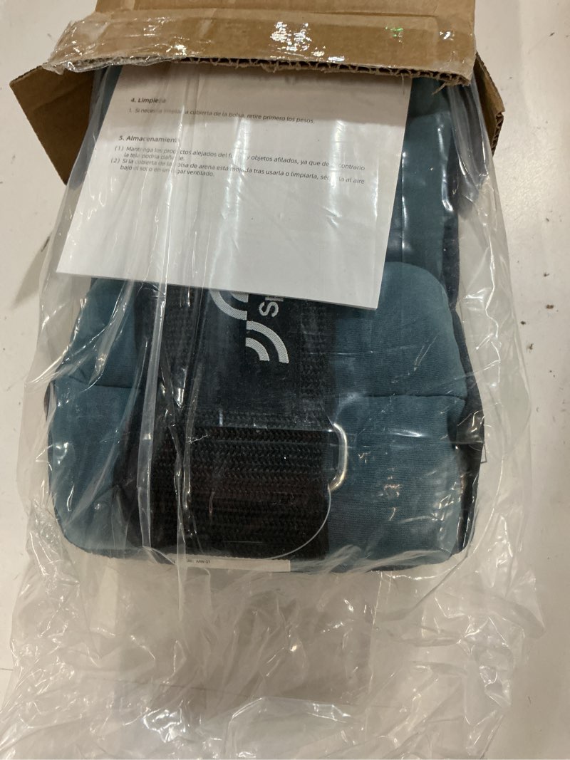 Condition photo showing New/Like New for sportneer adjustable ankle weights set - 1 pair (2-10 lbs) removable sandbags for women & men, comfortable neoprene leg weights for walking, running, pilates, yoga, home workout & physical therapy dusty blue