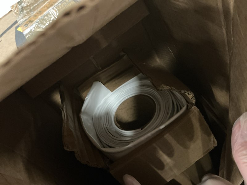 Condition photo showing As Is for Crawl Space Vapor Barrier - 16 mil 10' x 25', Concrete Vapor Barrier, Vapor Barrier for Crawlspace Encapsulation kit, Crawlspace Liner, Roll of Heavy Duty Plastic sheeting, Black and White Panda Film