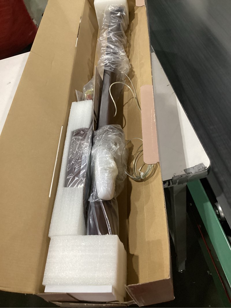 Condition photo showing New/Like New for 54" Wood Linear Pendant Light Kitchen Island Dimmable Dining Room Light Fixture with Remote?Adjustable Kitchen Island Chandelier 30W for Dining Room Bar Pool Table Light Walnut Color Walnut 54in