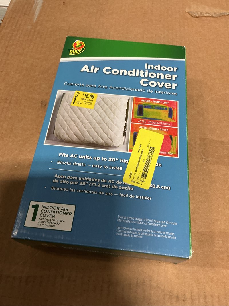 Condition photo showing Good Condition for duck brand indoor air conditioner fabric cover - white, 20 in. x 28 in.