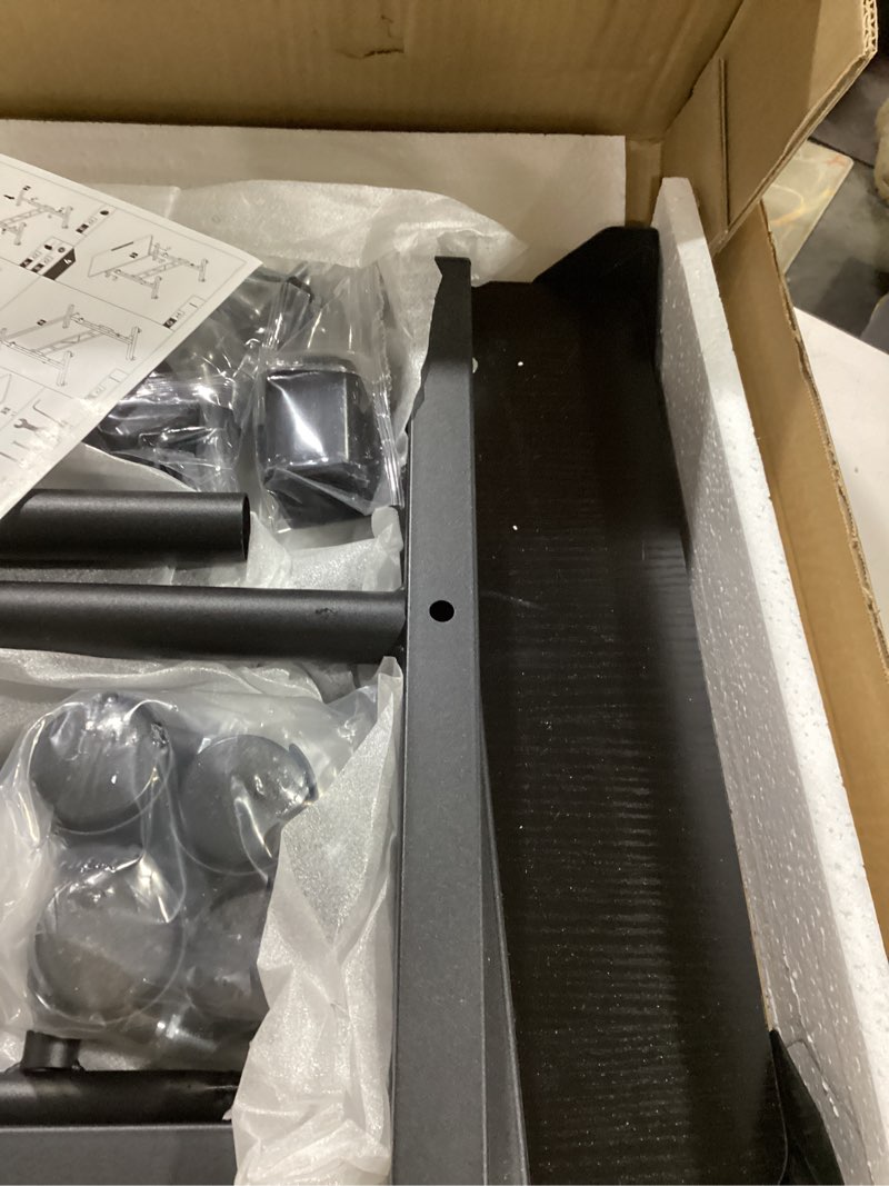 Condition photo showing As Is for Standing Desk Adjustable Height, Mobile Stand Up Desks with Wheels Small Computer Desk Rolling Desk, Portable Laptop Desk Black Standing Table Sit Stand Home Office Desks 16"x31.5" Height 27"-43.5"