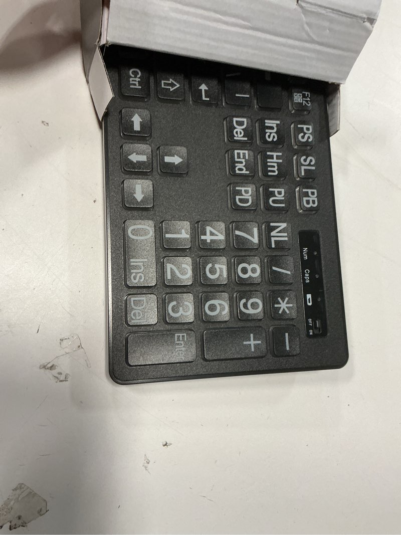 Condition photo showing Good Condition for Large Print Backlit Wireless Keyboard, 2.4G Silent Wireless Light Up Keyboard, Full Size Computer Keyboards with 7 Colored Backlits, Rechargeable Keyboards for Windows, PC, Laptop