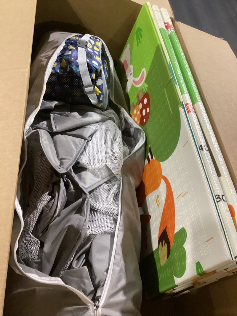 Condition photo showing New/Like New for similar to photo fodoss baby playpen with mat, 59x59in playpen for babies and toddlers, kids play pen, extra large baby fence for infants with playmates, toddler playard grey with mat 59x59 inch