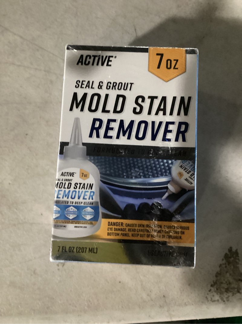 Condition photo showing New/Like New for ACTIVE Mold Stain Remover Gel Cleaner Heavy Duty Stain Cleaner for Front Loader Washing Machine Seal, Bathroom Grout, Shower, Caulk - Front Load Washer Cleaning Solution - 7 Fl Oz
