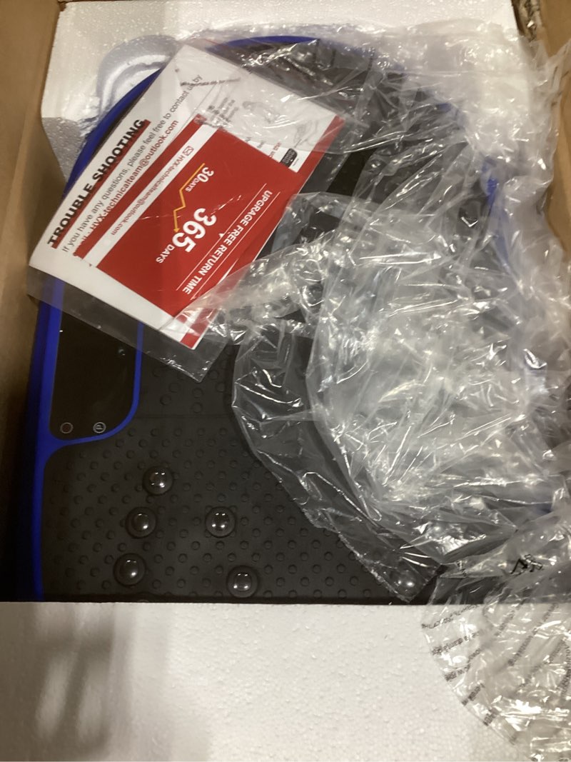 Condition photo showing Good Condition for Vibration Plate Exercise Machine, Vibrating Fitness Platform for Lymphatic Drainage, Full Body Shaker Workout Equipment, Bluetooth Power Shaping Vibrate Plate, Board Sport for Home Exercise Gym, Blue