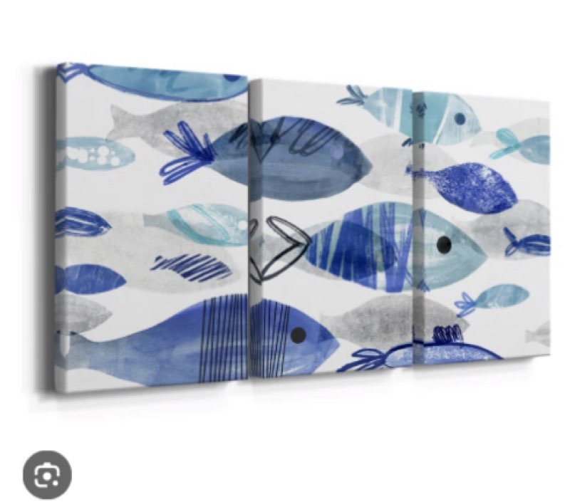 \" 8 x 12 Fish Parade | \" 3 - Pieces 