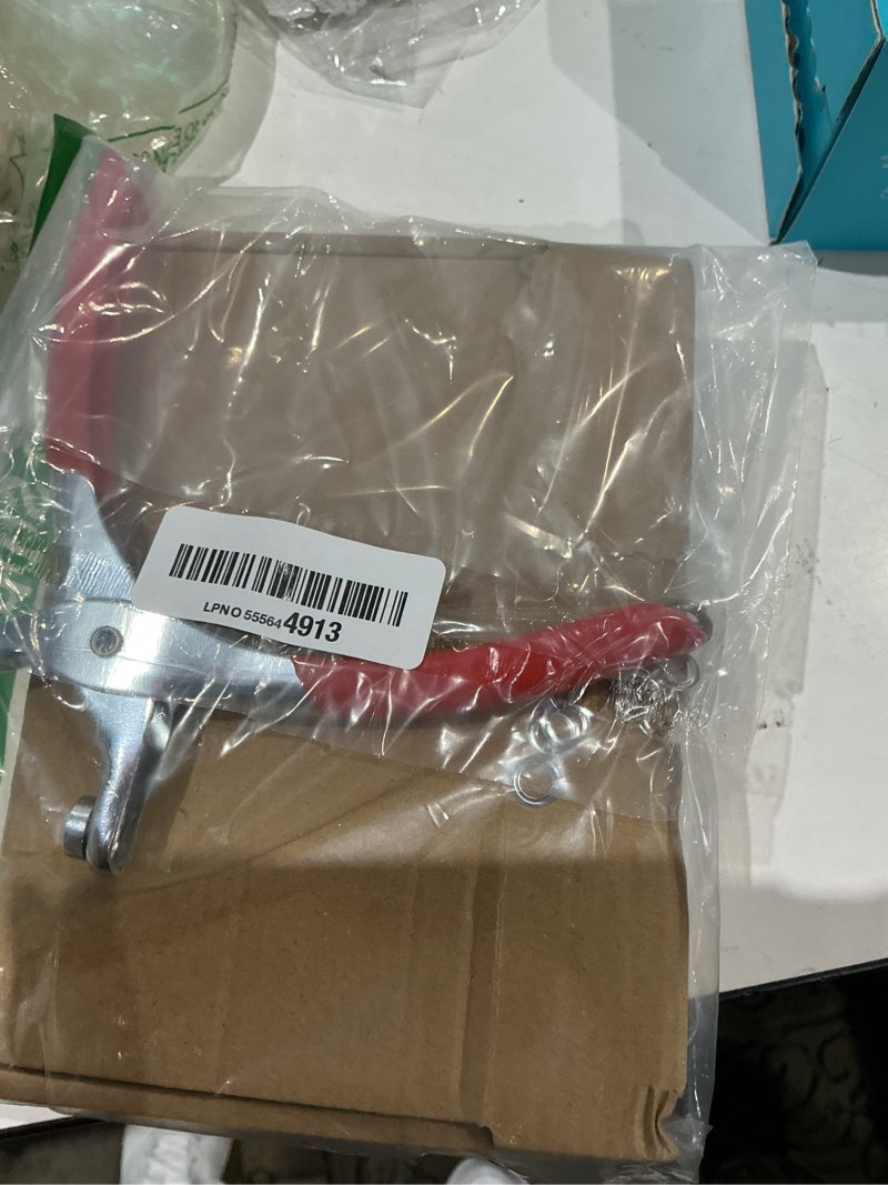 Condition photo showing As Is for 803pcs grommet eyelet pliers kit, 1/4 inch grommet tool kit with 800 metal eyelets, grommet hand press kit for leather crafts(inside dia: 6.4mm/outer dia: 12mm (a.i.s.)/flange width: ~3mm) 803pcs 1/4 inch (inside diameter) silver/gold