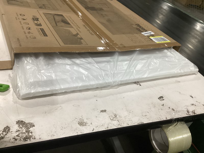 Condition photo showing New/Like New for art3d pvc ceiling tiles, 2'x2' plastic sheet in white (12-pack) 24"x24" white 1 12