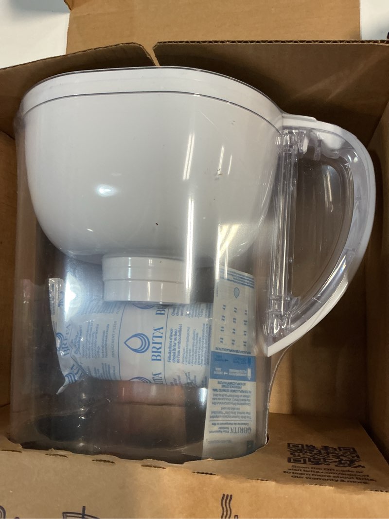 Condition photo showing Good Condition for Brita Large Water Filter Pitcher for Tap and Drinking Water, Includes 1 Standard Filter, BPA-Free, Lasts Two Months, 10-Cup Capacity, Bright White Standard White