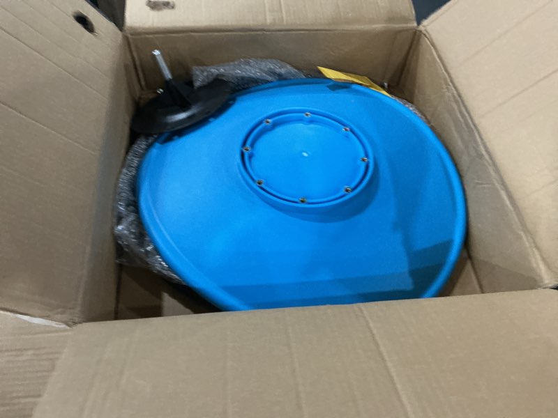 Condition photo showing As Is for Zhenx Spinning Chair for Autistic Kids (Ages 3-18) - 220LBS Capacity Sensory Swivel Seat - Sensory Toy for Teens with ADHD/Autism - Sit and Spin Calming Gift to Improve Focus & Body Balance (Blue) Blue Metal