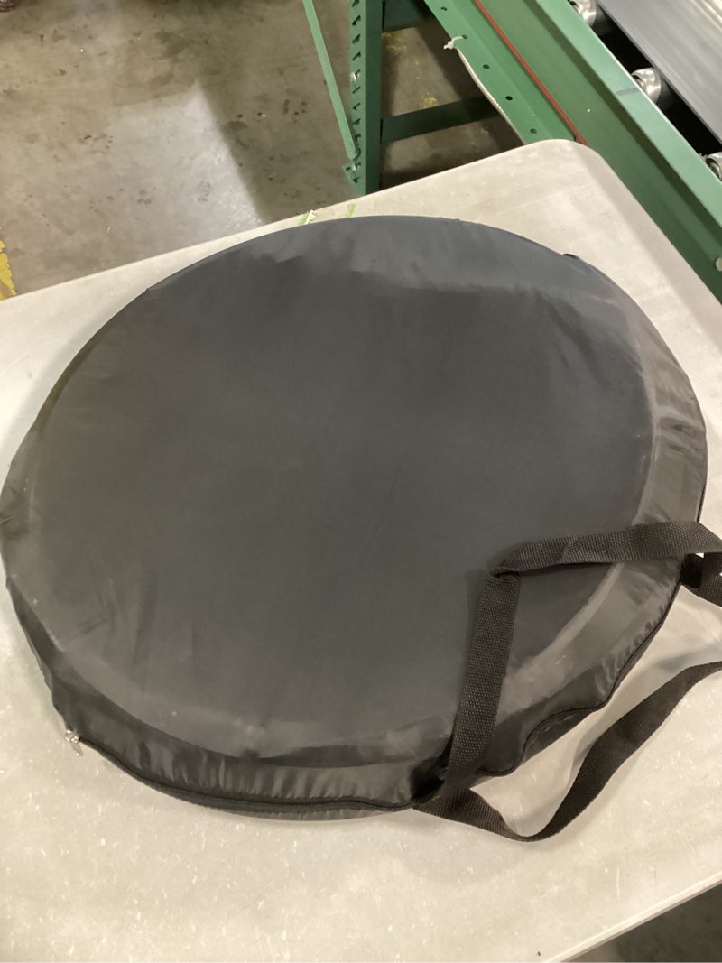 Condition photo showing As Is for wolfwise pop up shower tent for camping essentials, portable instant changing tent with ventilation window & carry bag, privacy dressing room bathroom toilet for beach & outdoor, standard, black black standard: 6'3" h, 39.4" w