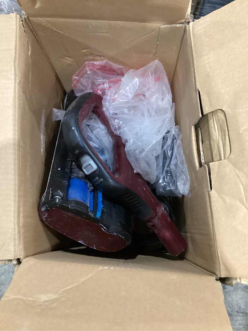 Condition photo showing As Is for shark la702 rotator pet lift-away adv upright vacuum with duoclean powerfins hairpro & odor neutralizer technology, wine purple