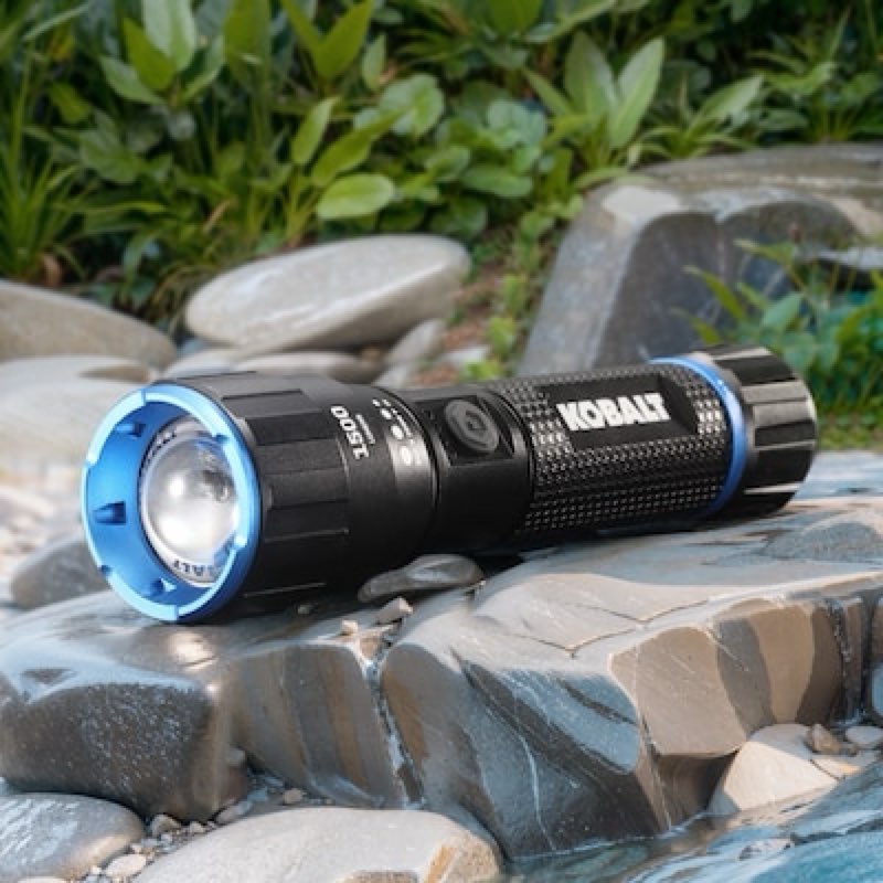 kobalt 1500-lumen 4 -adjustable mode led rechargeable flashlight