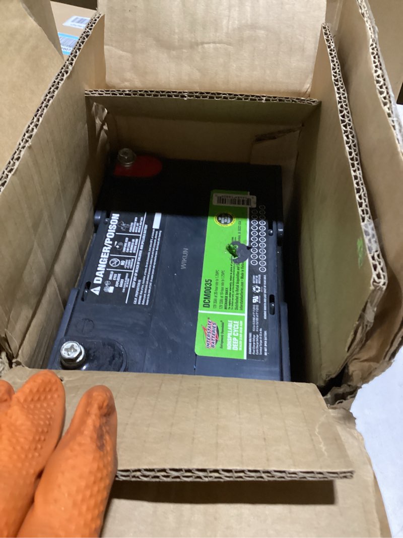 Condition photo showing New/Like New for interstate batteries 12v 35ah sealed lead acid (sla) agm deep cycle battery (dcm0035) insert terminals 12v 35ah - insert terminals
