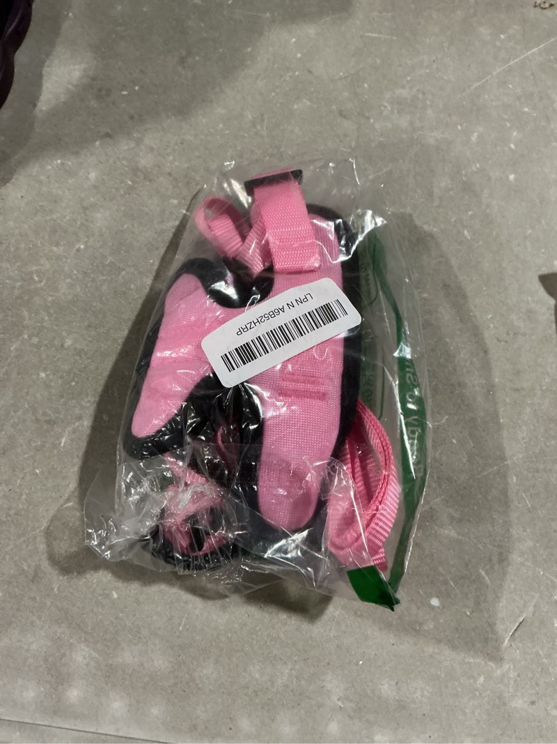 Condition photo showing Good Condition for dooradar cat harness and leash set, escape proof safe adjustable kitten vest harnesses for walking, easy control soft breathable mesh jacket with reflective strips for cats, pink, xs xs pink