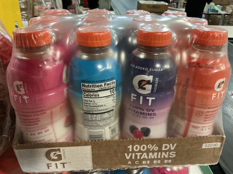 Condition photo showing New/Like New for (( BEST BY/05/05/2025))Gatorade Fit Electrolyte Beverage  Healthy Real Hydration  New 2.0 4 Flavor Variety Pack  16.9.oz Bottles (12 Pack)