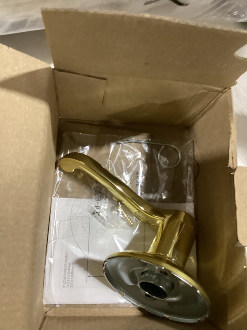 Condition photo showing Good Condition for Schlage F170 FLA 605 RH Right Handed Flair Door Lever, One Sided Non-Turning Dummy Door Handle, Bright Brass