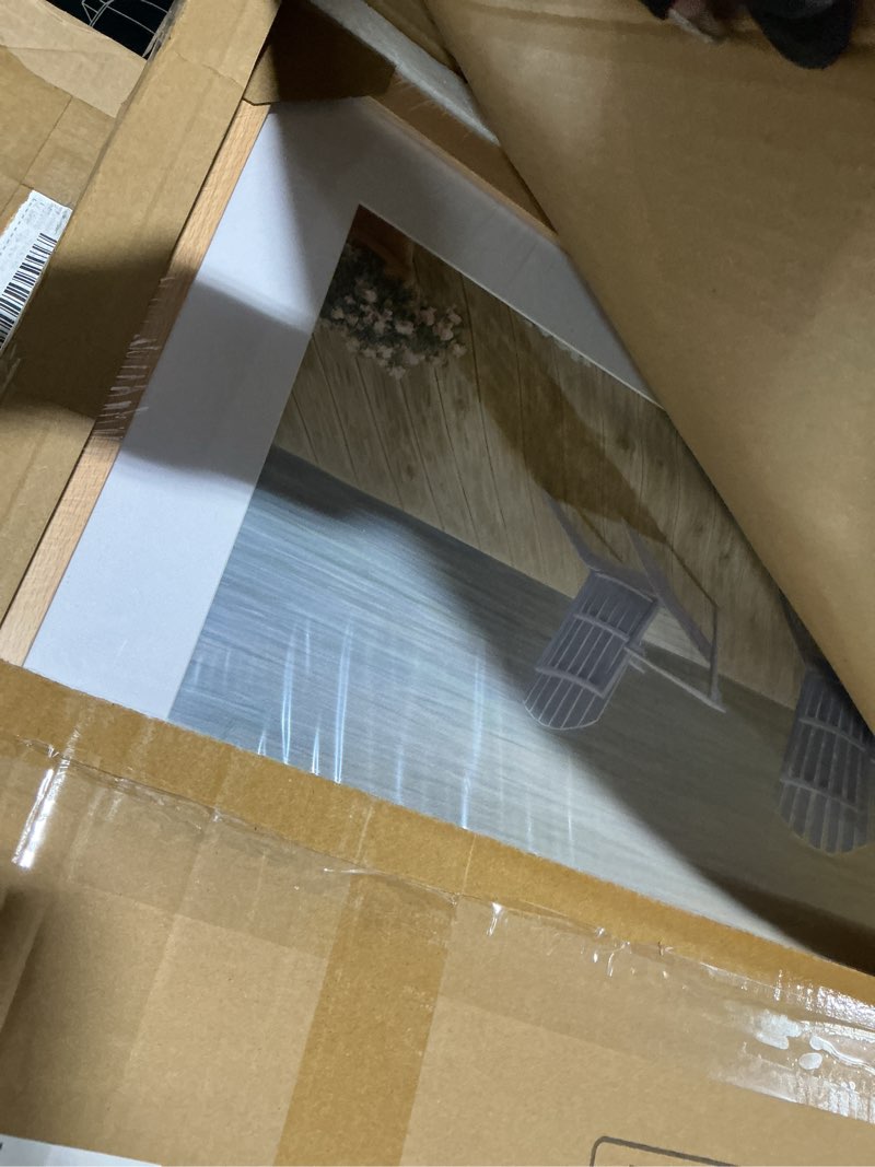 Condition photo showing Good Condition for vnvnk 24x24 frame natural wood color, perfect for 24x24 inch picture without mat or 20x20 inch picture with mat, home wall decor picture frame-1 pcs 24x24 natural