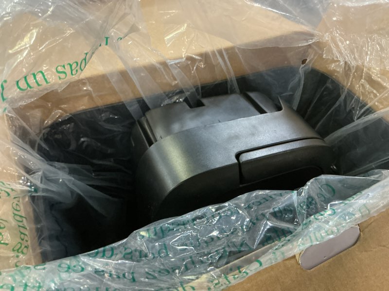 Condition photo showing As Is for pen+gear 6-sheet cross-cut paper/credit card shredder with 3.7 gallon bin  black  home & office use