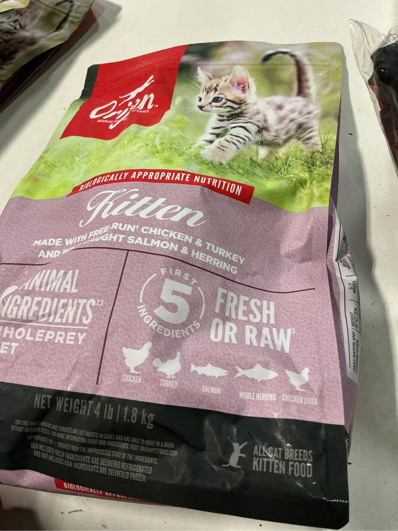 Condition photo showing Good Condition for ORIJEN Grain Free High Protein Premium Dry Cat Food Kitten Recipe 4lb Bag Kitten Recipe 4 Pound (Pack of 1)
