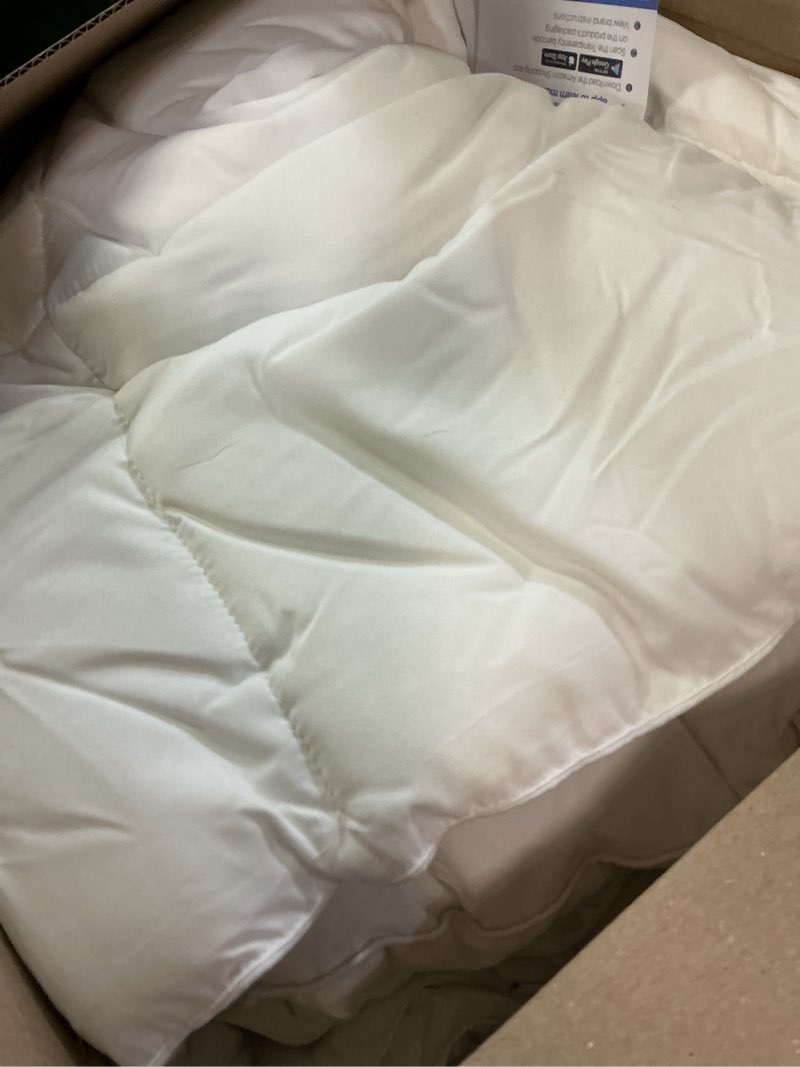 Condition photo showing As Is for cohome all-season king size cooling comforter duvet insert - white | quilted down alternative comforter, luxury hotel breathable soft comforter, anti-clump tech & 8 tabs, reversible,90" x 102" white king