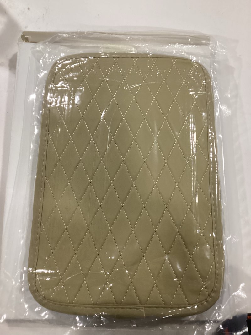 Car Center Console Cover, Upgraded Microfiber Leather Car Arm Rest Cover with 2 Storage Bags, Univer