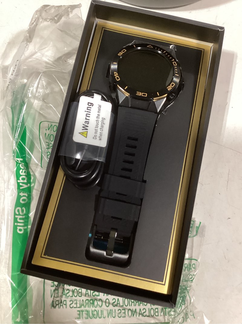 Condition photo showing Good Condition for Smart Watch for Men Answer/Make Call for Android iPhone, 1.43" AMOLED HD Screen Mens Luxury Watch, 400mAh Heavy Duty Smartwatch Heart Rate Blood Oxygen Blood Pressure Sleep Monitor Pedometer, 2 Straps Black