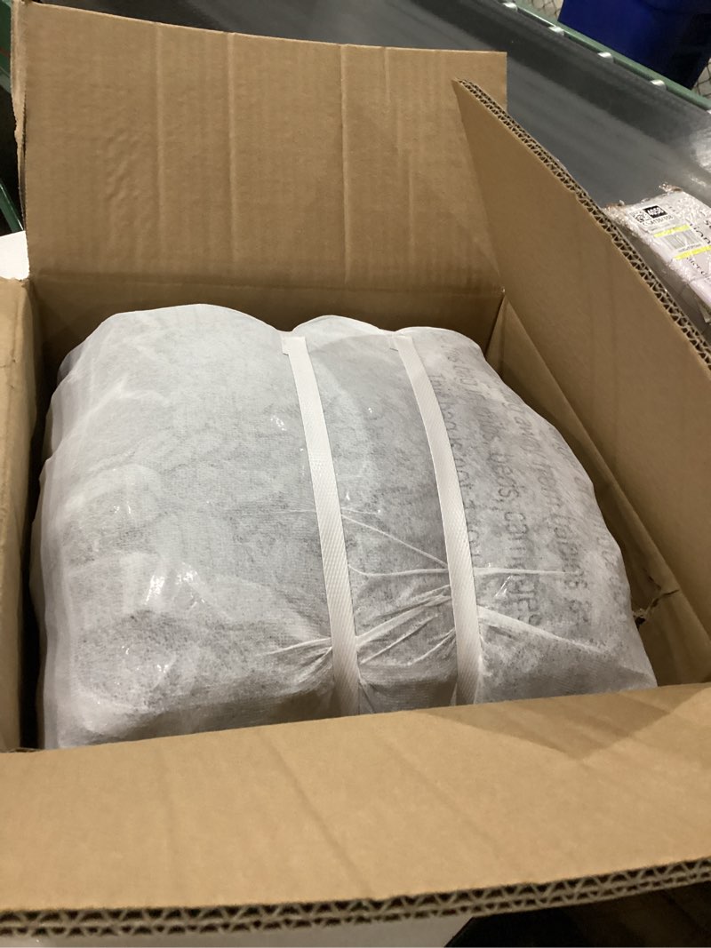 Condition photo showing New/Like New for HIGOGOGO Round Stuffed Pouf Ottoman, Corduroy Poufs with Foam Chunk Filling, Furry and Fluffy Pouf Foot Stool Storage Ottoman, 20 X 15 Floor Poufs Foot Rest for Living Room, Dark Grey 20 inch Dark Grey