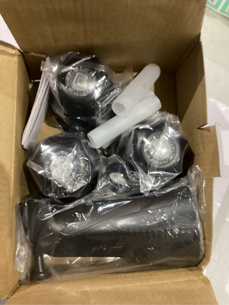 Condition photo showing New/Like New for Coolfell Tub Shower Trim Kit, Matte Black Shower Knob 3 Piece and Bath Tub Spout, for Price/Pfister Verve and 3 Handle Tub Shower Faucet, Bathtub Spout for 1/2" Copper, 1/2" and 3/4" Male Thread