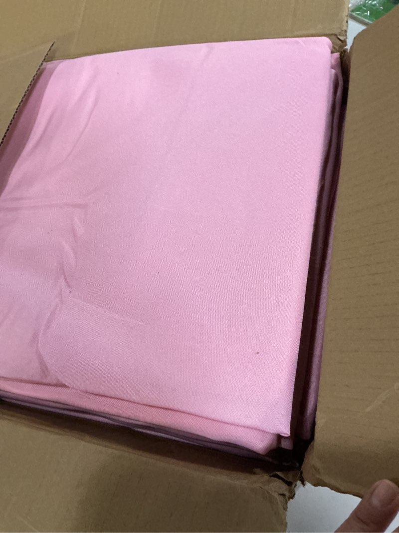 Condition photo showing Good Condition for 8 packs 120 inch pink round tablecloth for circle tables, washable polyester easter tablecloths, wrinkle resistant table cloth for spring wedding party banquet dining pink 8 pack - 120 inch round