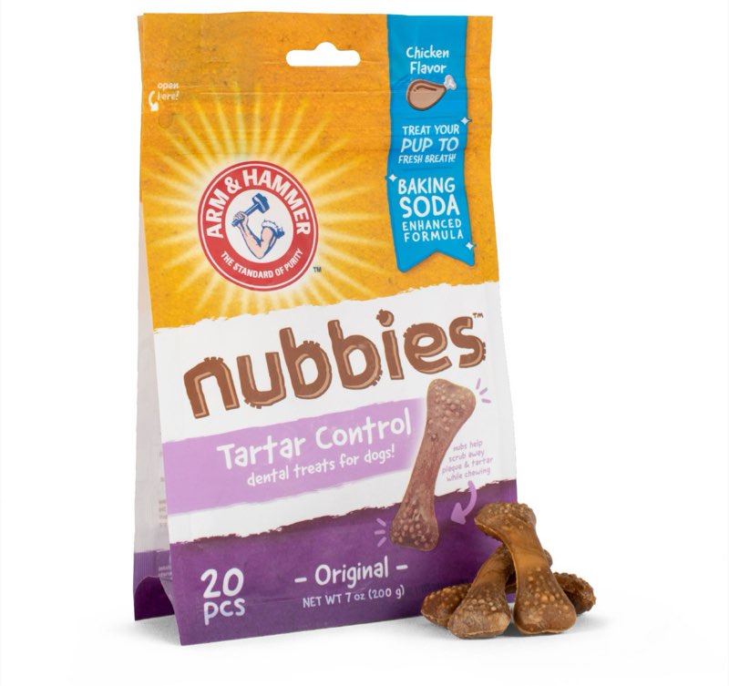 arm & hammer baking soda infused chicken flavor dry dental treats for dogs 20 count,exp,27/11/13