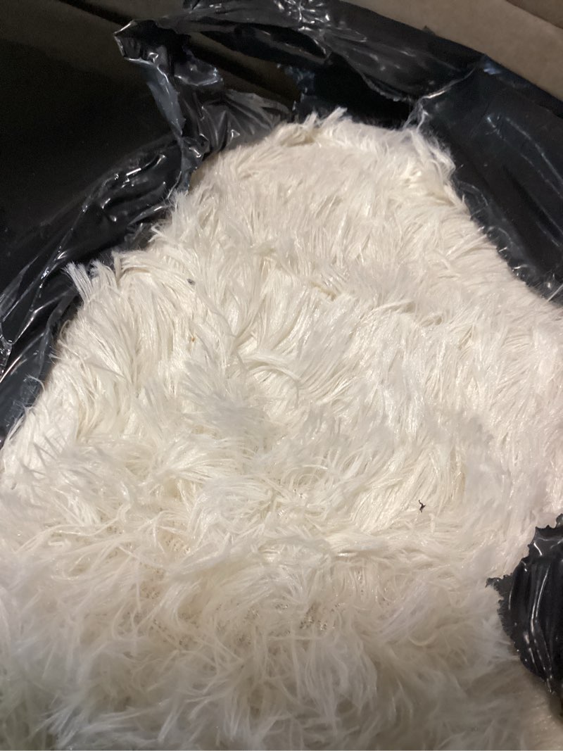 Condition photo showing Good Condition for ophanie area rugs 9x12 living room, large ivory bedroom carpet, big shag indoor thick soft nursery rug, fluffy carpets for boy and girls room dorm home decor aesthetic 2- ivory rectangular 9' x 12' (rectangular)