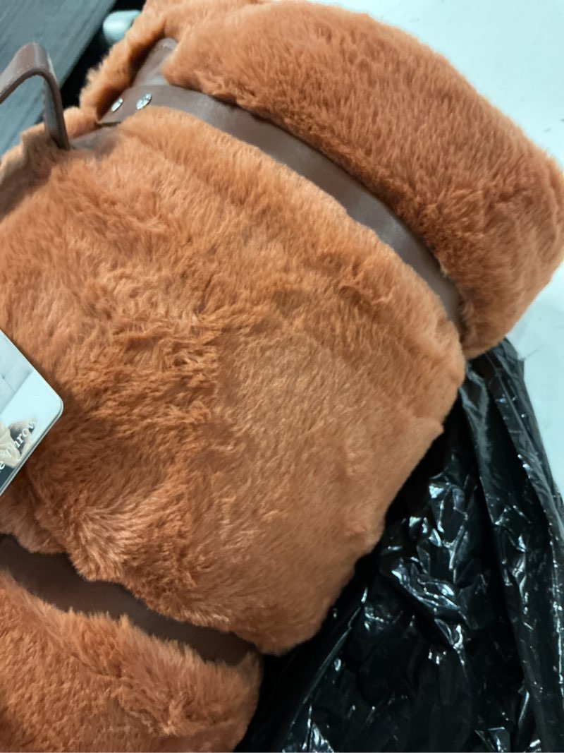 Condition photo showing Good Condition for 1 pack cozy haven faux fur throw blanket for couch, fuzzy soft plush thick bubble blanket for sofa bedroom living room, 50 * 60 inches halloween burnt orange burnt orange throw(50\" x 60\")