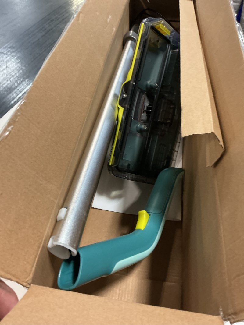 Condition photo showing Good Condition for shark vacmop reveal new cordless hard floor cleaner, vacuum & spray mop, powerful suction, lightweight, illumination light, includes 4 disposable pads, 12oz pet multi-surface cleaning solution, vm401