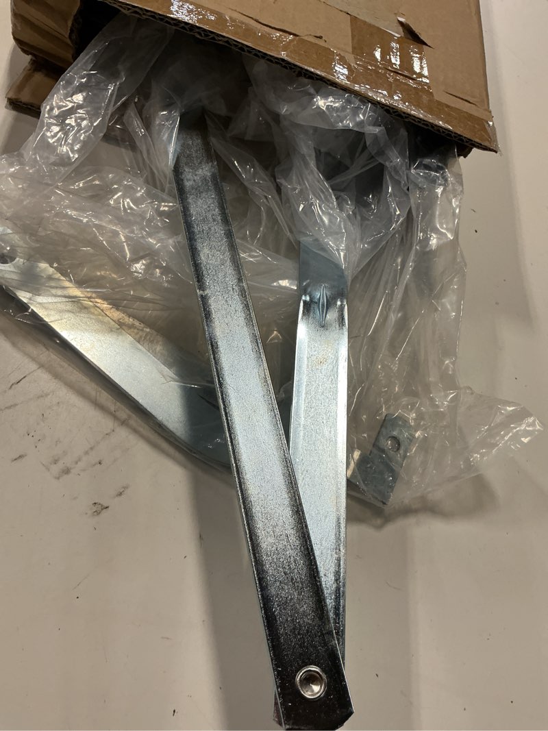 Condition photo showing Good Condition for heavy duty 55-1 attic ladder spreader hinge arms with springs,compatible with werner (mk1 thru mk3),a2208 a2210 a2508 a2510 w2208 w2210 w2508 w2510, mfg 2006 and older, thick galvanized material spring55-1