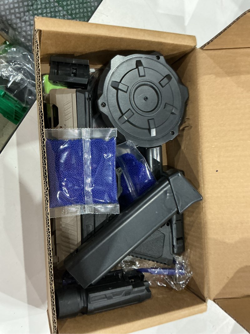 Condition photo showing Good Condition for gel toys x8,upgrade version for x2 full auto gel toys with goggles and drum,for christmas easter outdoor games, ages 14 years old and up and adults,sandy