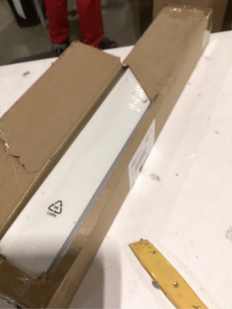 Condition photo showing New/Like New for AOSKY Cordless Zebra Blinds for Windows Pull Down Roller Window Shades Dual Layer Light Filtering Privacy for Day and Night, Free-Stop Door Shades for Home Easy to Install (34" W X 72" H, White) 34"W x 72"H White