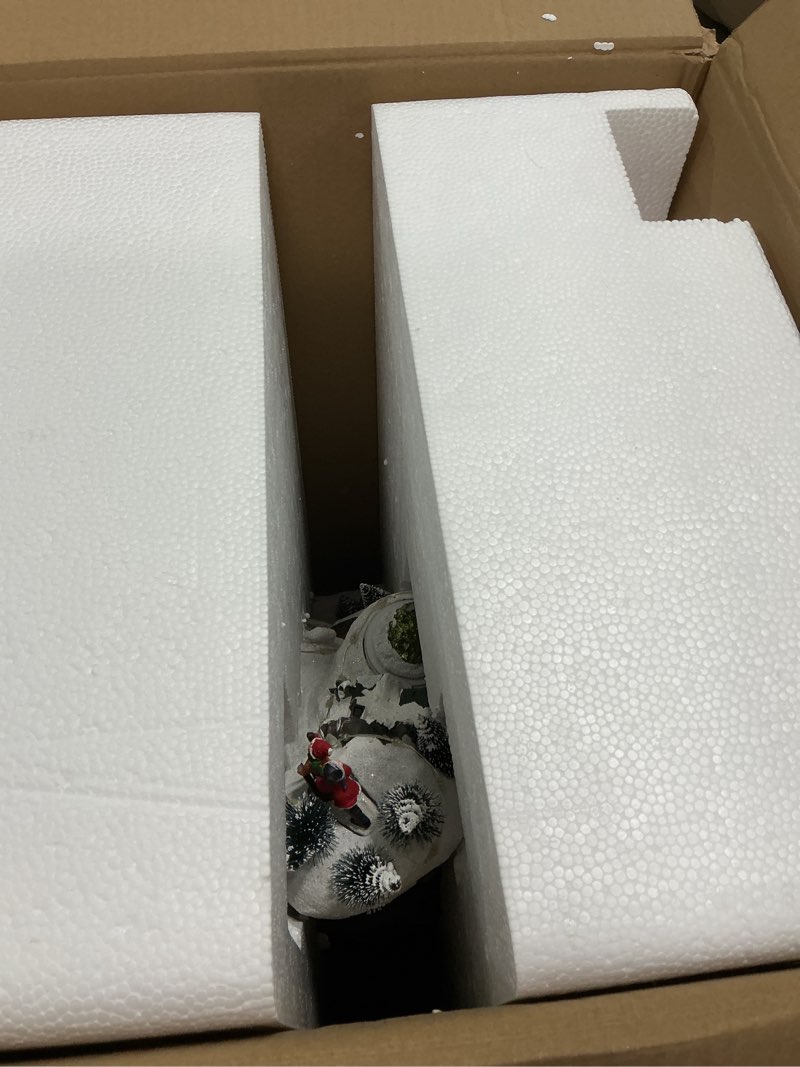 Condition photo showing Good Condition for Alpine Corporation 18"H Indoor Animated Winter Wonderland Set with LED Lights and Music , Christmas Decoration Mountain Village