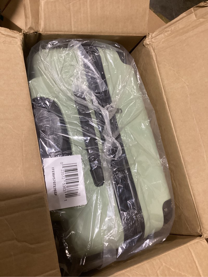 Condition photo showing Good Condition for kenneth cole reaction renegade luggage expandable 8-wheel spinner lightweight hardside suitcase, seafoam, 28-inch checked seafoam 28-inch checked