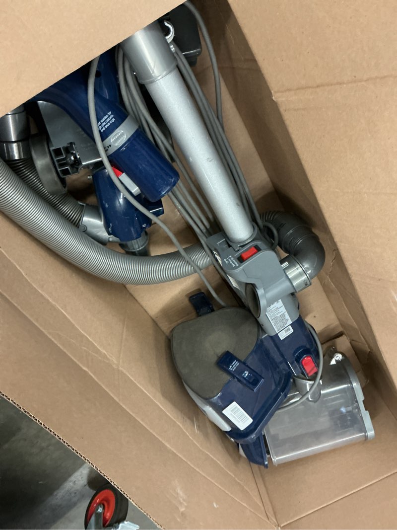 Condition photo showing As Is for Shark Upright Vacuum, Navigator Lift-Away Deluxe with Large Dust Cup Capacity, HEPA Filter, Swivel Steering, Upholstery Tool & Crevice Tool, Blue, NV360
