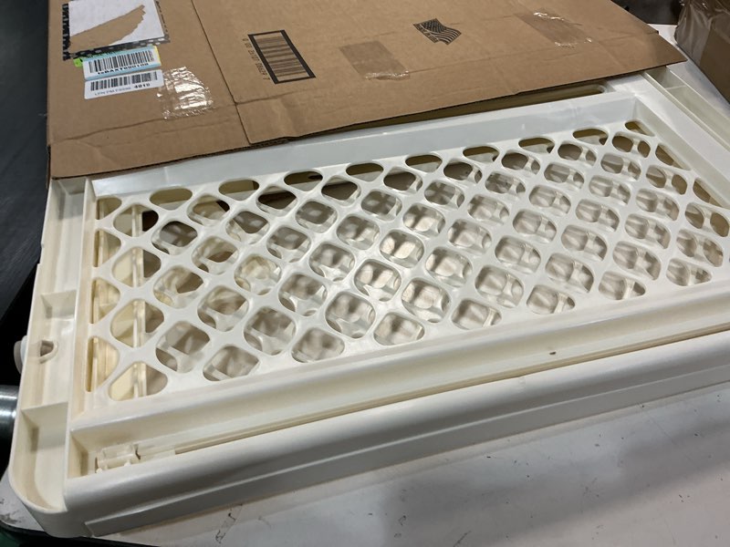 Condition photo showing Good Condition for toddleroo by north states 42” wide supergate ergo baby gate, made in usa: for doorways or stairways. includes wall cups. pressure or hardware mount. 26” - 42” wide (26" tall, ivory) (b0065adp4c)