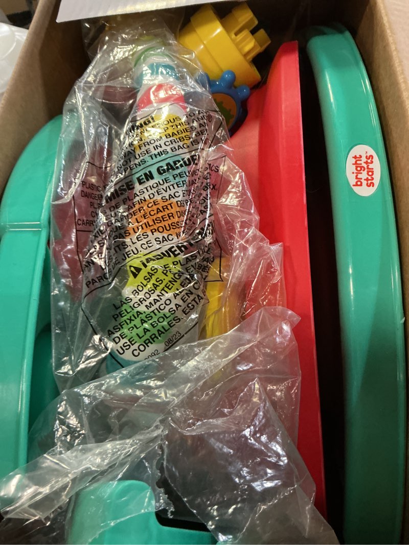 Condition photo showing Good Condition for bright starts 3-in-1 superseat playful paradise, baby activity seat with toys, snacking tray, booster seat, bpa free tray, unisex, 6 months +