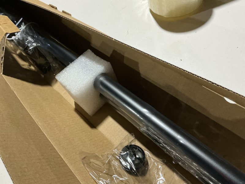 Condition photo showing Good Condition for 1 Inch Blackout Curtain Rods for Windows Patio, Adjustable Room Divider Curtain Rod Wall Mount & Ceiling Mount for Indoor & Outdoor, Black, 48" to 86"