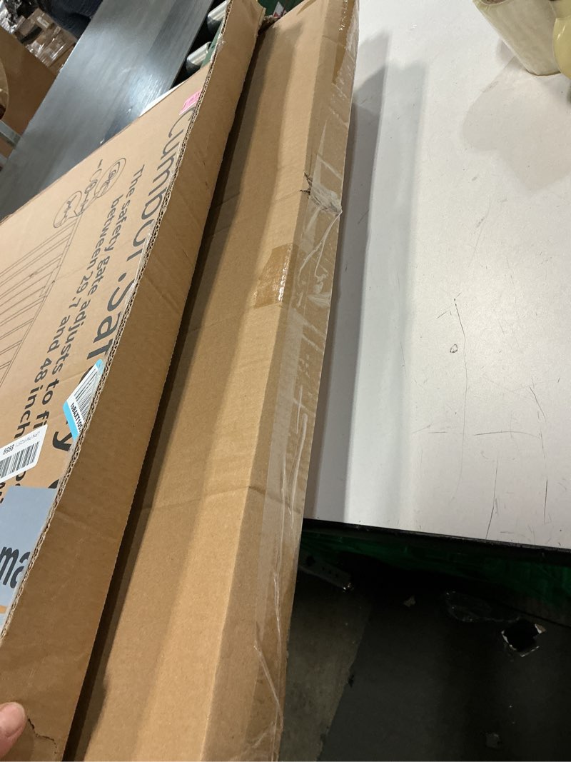 Condition photo showing New/Like New for Cumbor 2 Pack 29.7"-48" Baby Gate for Stairs, Mom's Choice Awards Winner-Dog Gate for Doorways, Pressure Mounted Auto-Close Pet Gates for Dogs Indoor, Safety Child Gate with Easy Walk Thru Door,White White 29.7-48"W x 30.5"H (2 Pack )