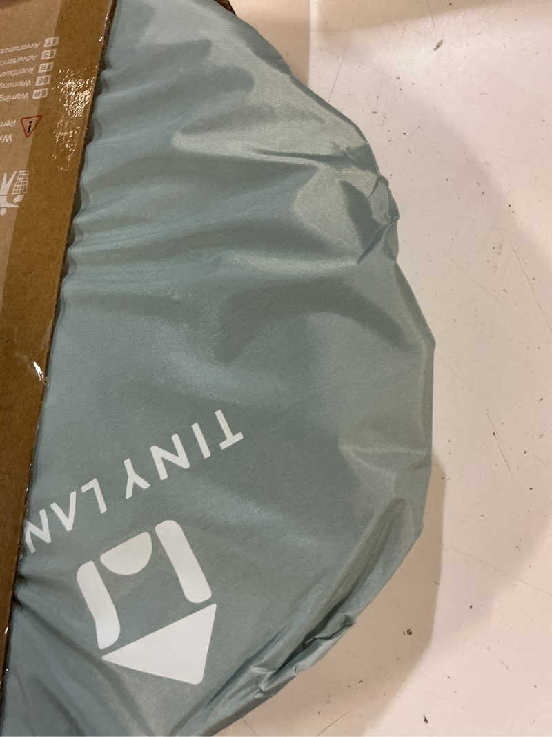 Condition photo showing New/Like New for tiny land baby beach tent – pop up baby tent with uv protection, portable baby beach essentials, 35.4"x27.6"x31.5" sun shelter for infants, baby outdoor use (pastel aqua)