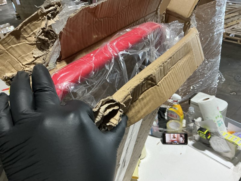 Condition photo showing New/Like New for SereneLife Small Compact Folding Shopping Cart with Removable Waterproof Liner – 360° Swivel Wheels, Rust?Proof Steel Frame, 70lb Capacity – Portable Grocery, Laundry & Travel Cart (Red)