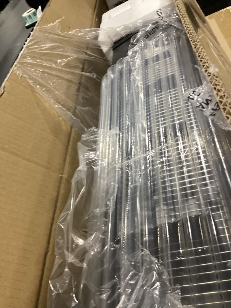 Condition photo showing New/Like New for 1500W Electric Patio Heater, 36inch Infrared Heater with Remote, IPX5 Waterproof Infrared Tower Space Heater, 2 Heat Levels, 12H Timers, Tip-Over & Overheat Protection for Garage, Indoor, Home